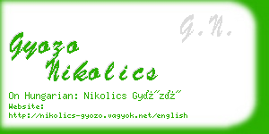 gyozo nikolics business card